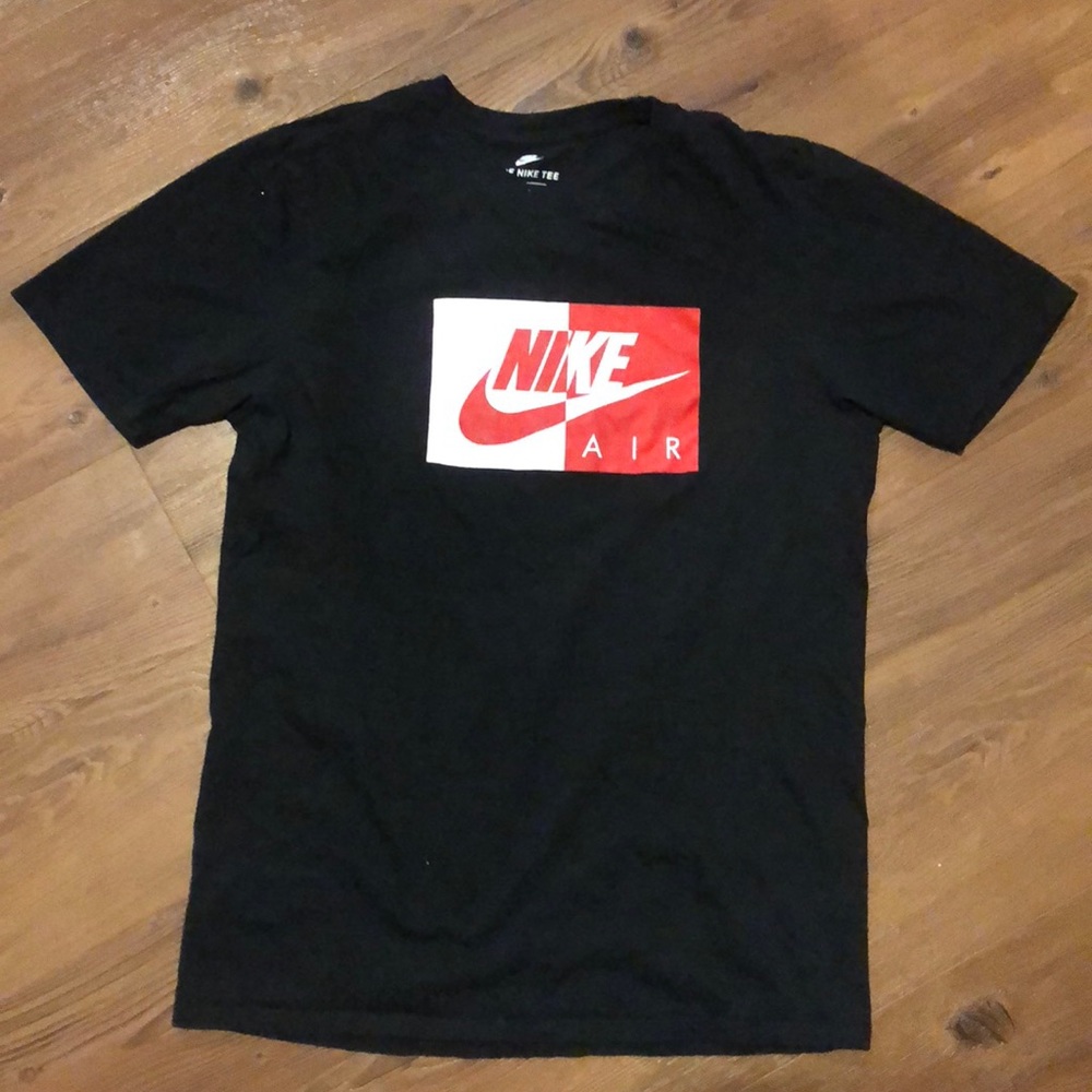 Mens NIKE AIR Medium Tee Shirt (Black)